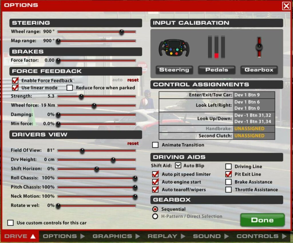 FOV iracing settings