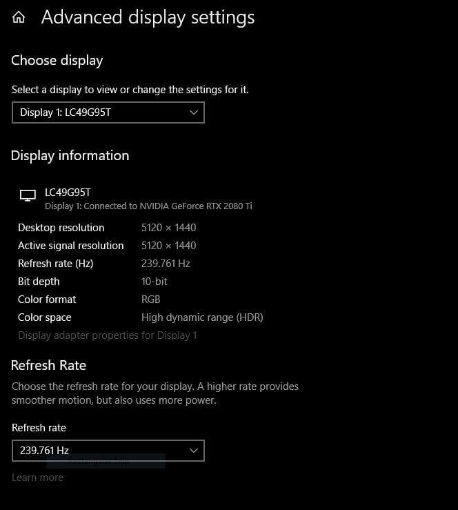 Windows display settings - Windows will correctly identify the monitor when the driver is installed