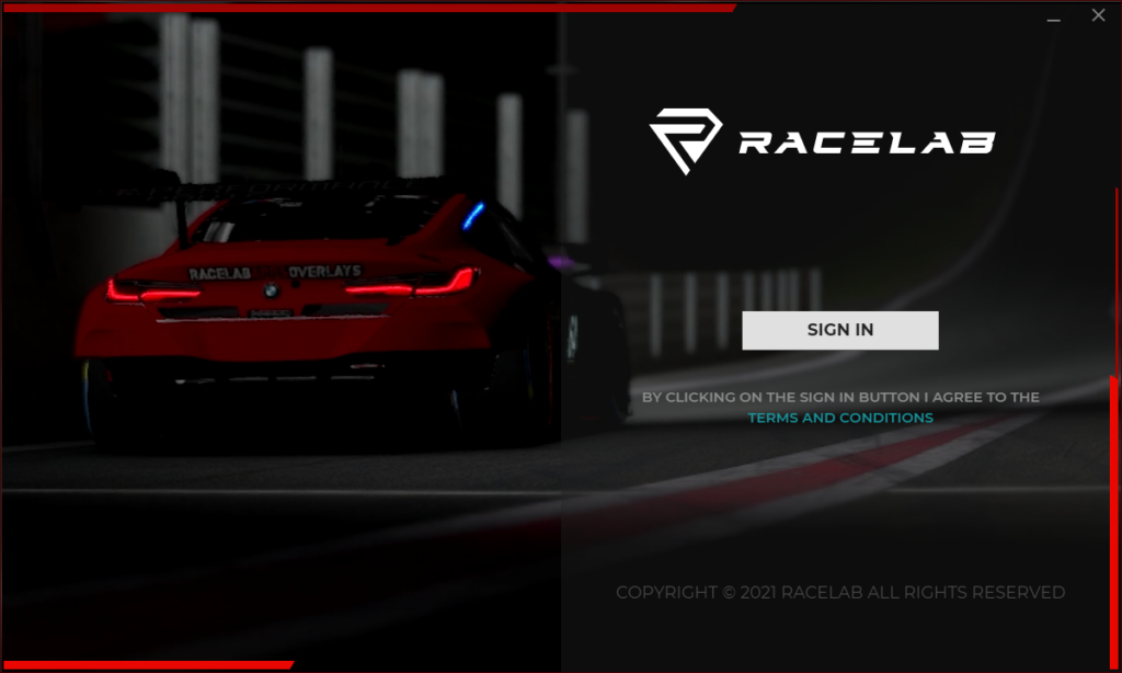 Sign into Racelabapp