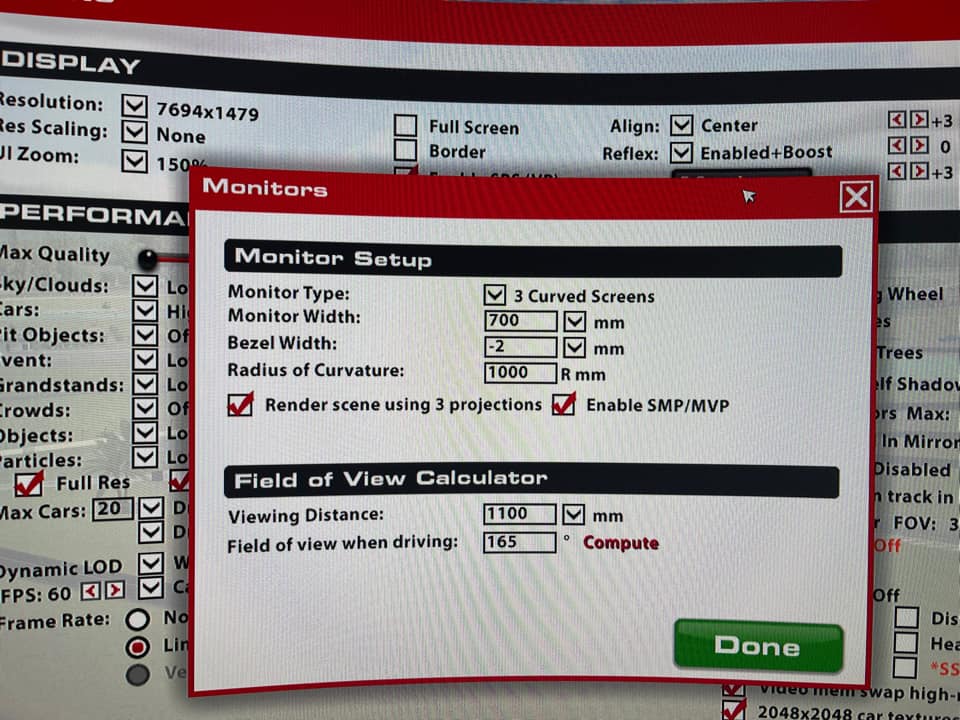 The curved FOV calculator produces unusual numbers sometimes!