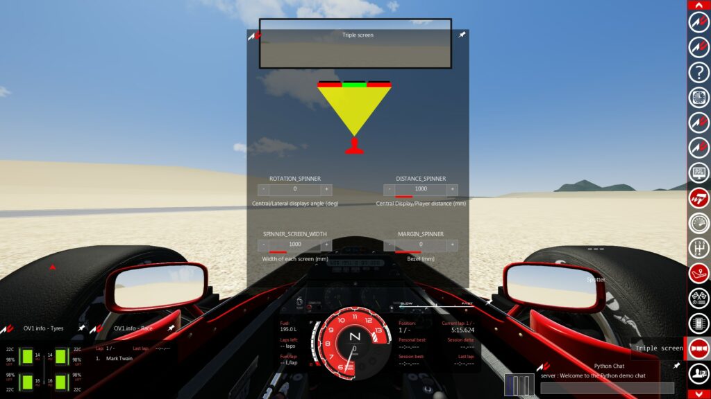 Triple monitor app to change FOV for triples in Assetto Corsa. 