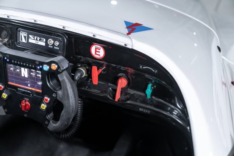 Radical SR3 xx cockpit with bias adjuster in bottom right of picture