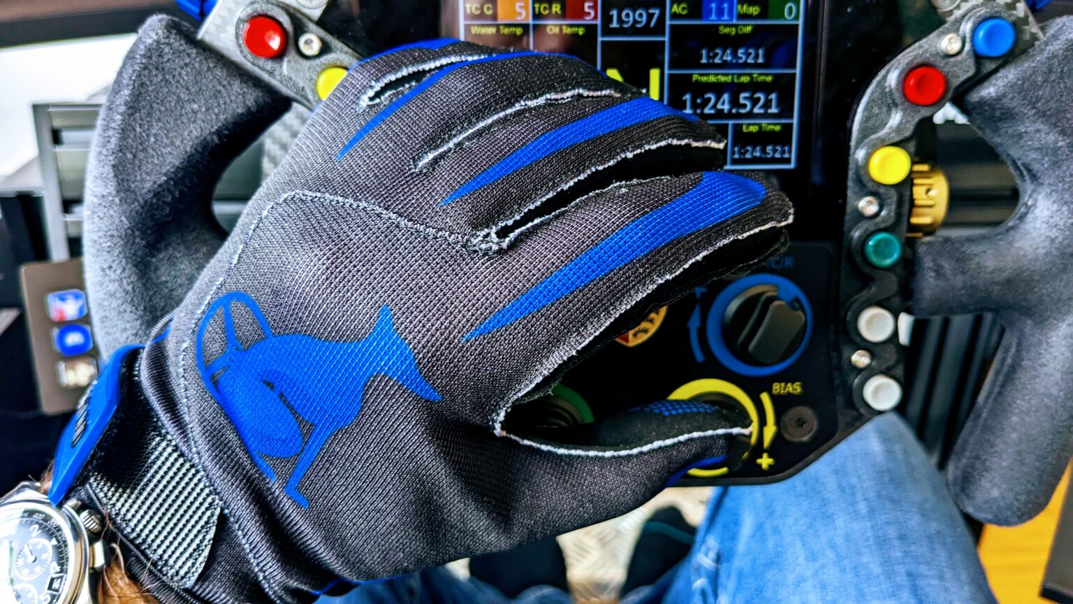 Sim racing gloves