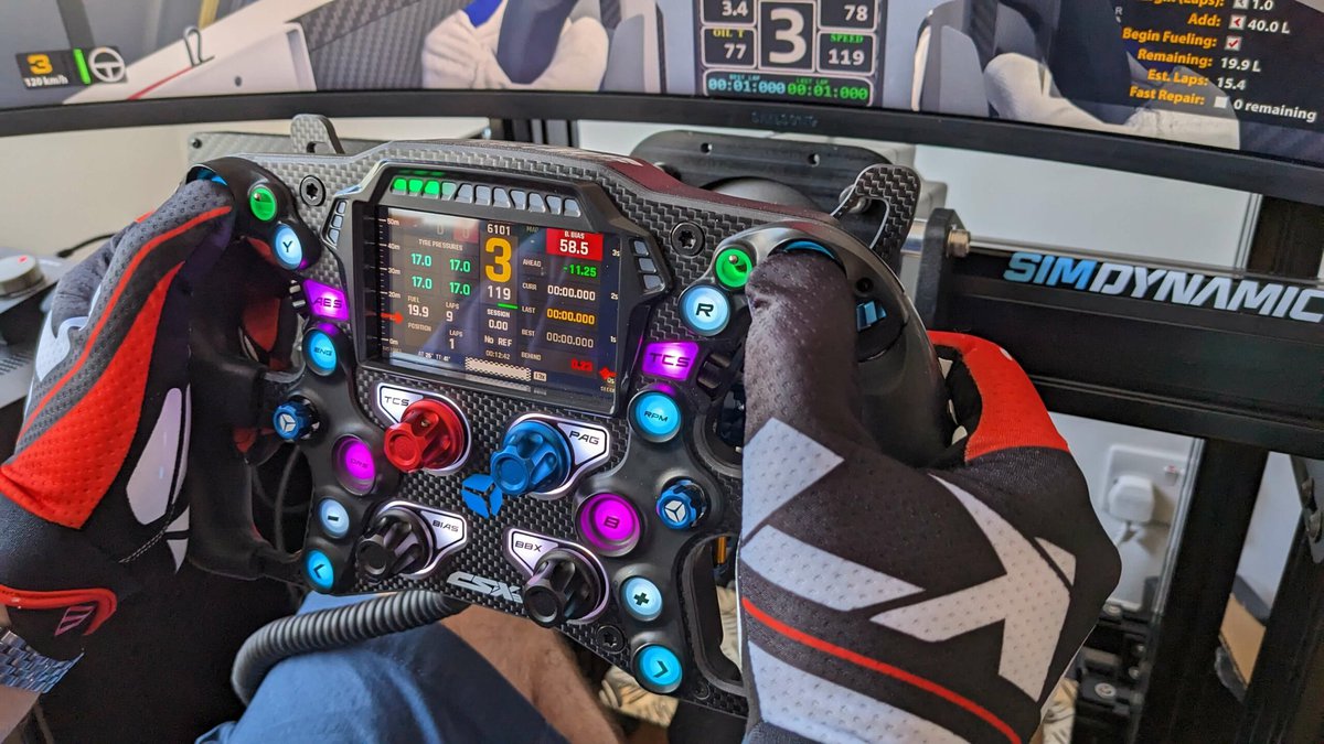 CSX3 on my sim racing rig