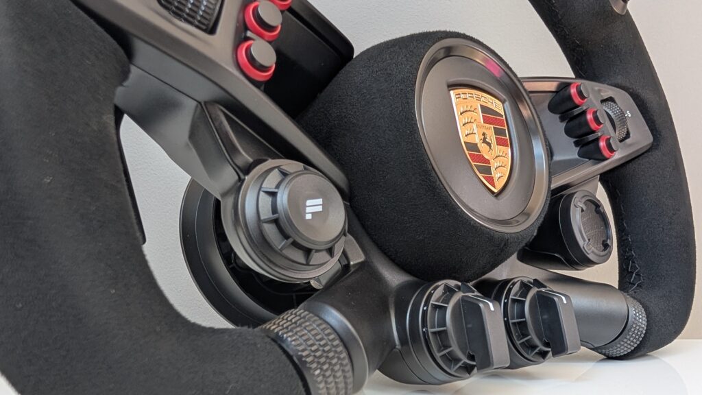 Fanatec Porsche Vision GT Wheel close up