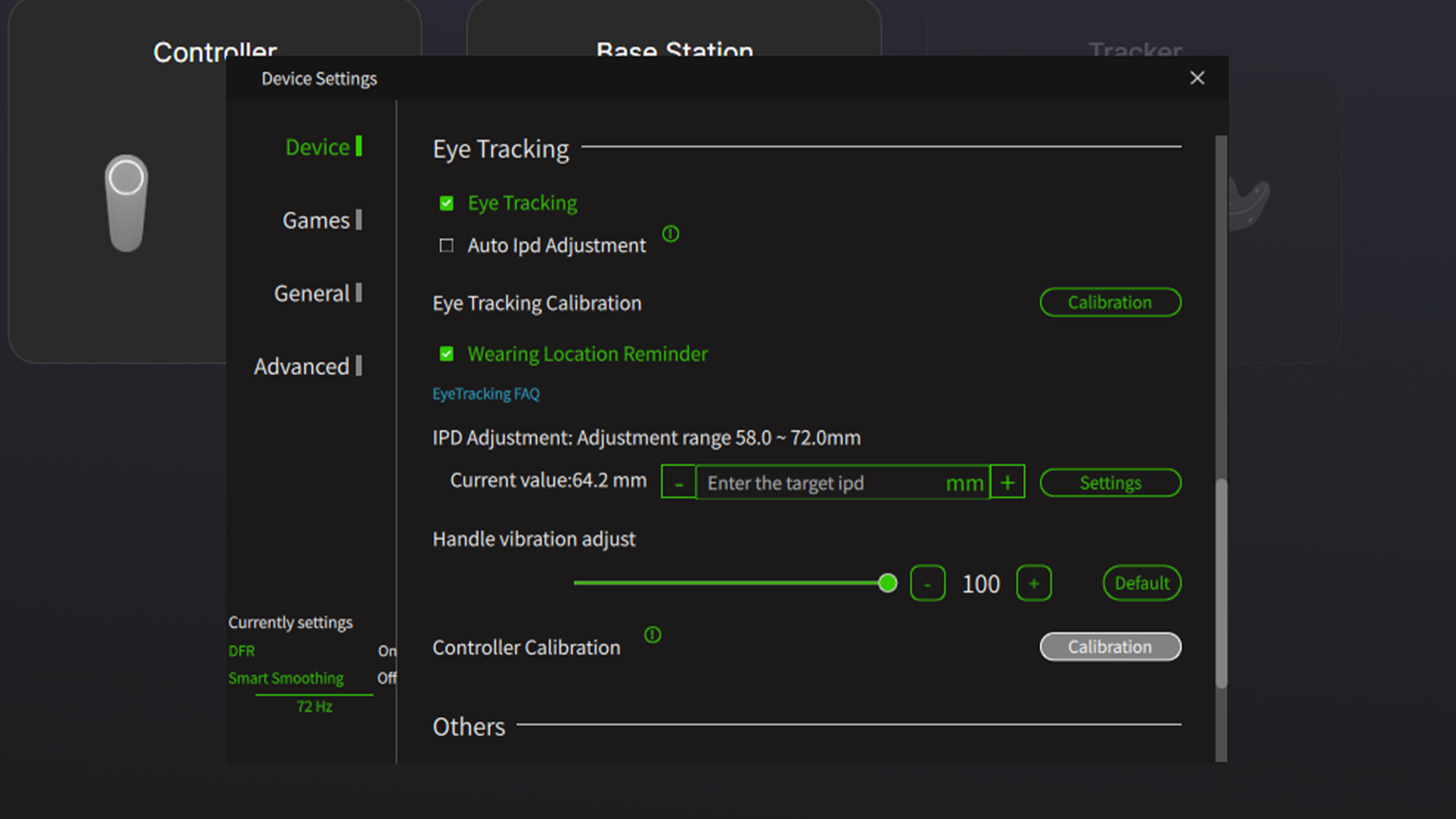 IPD adjustment interface