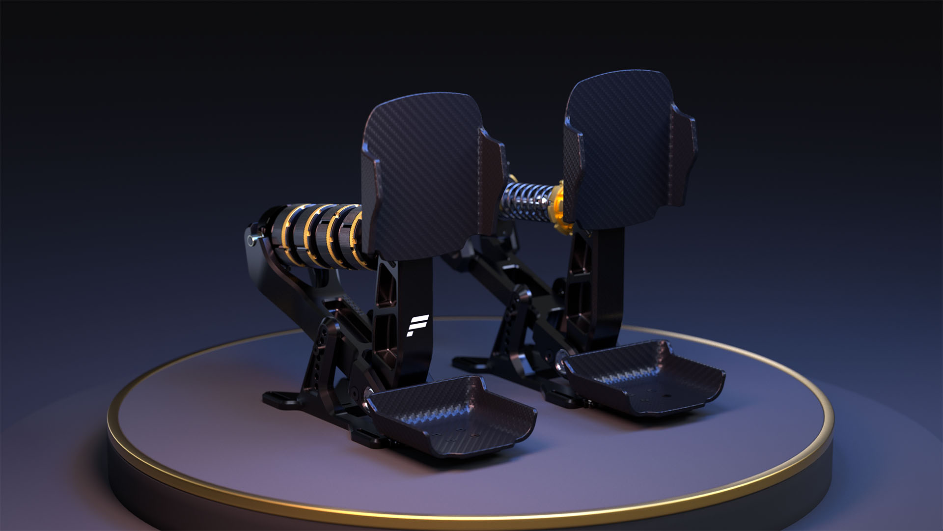 Fanatec Podium Pedals Formula with carbon fibre heel rests