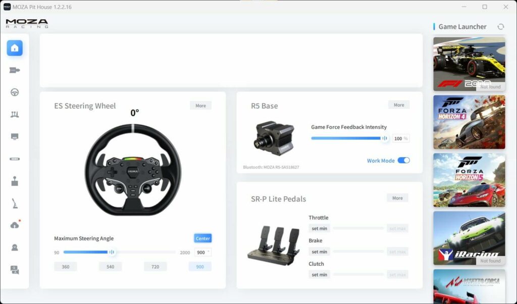 Moza Pit House software