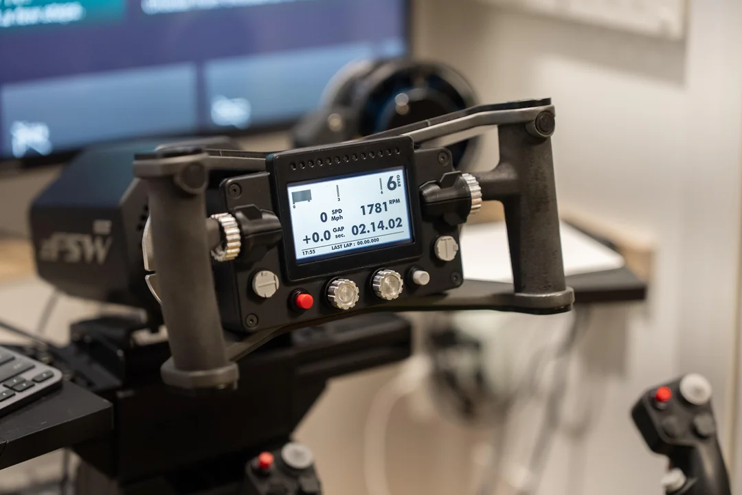 Custom CNC machined steering wheel detail