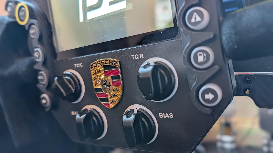 Rear view of Pokornyi wheel showing wiring and electronics