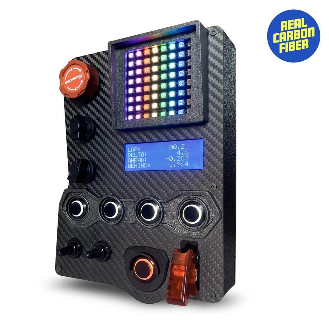 Racebox GT3-PRO Carbon Fiber - 3-in-1 button box with dual displays