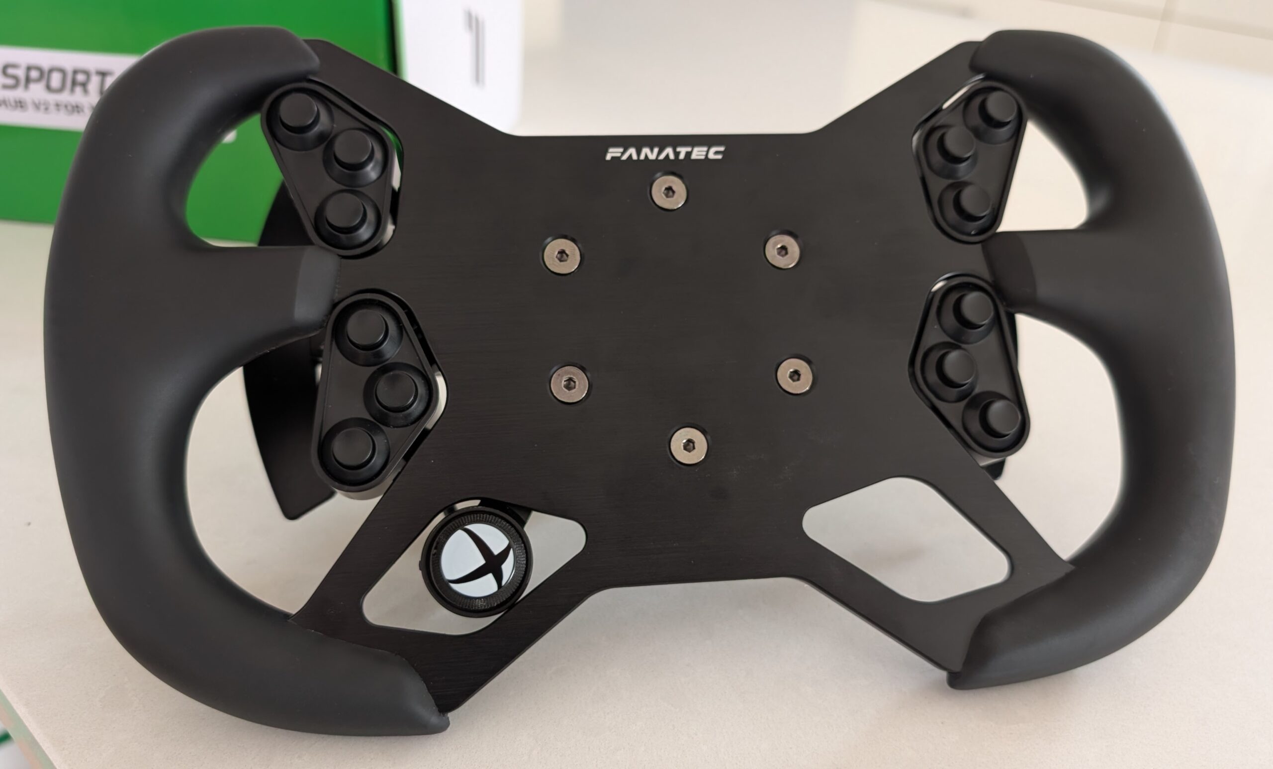 Completed ClubSport GT3 wheel build before button covers are fitted