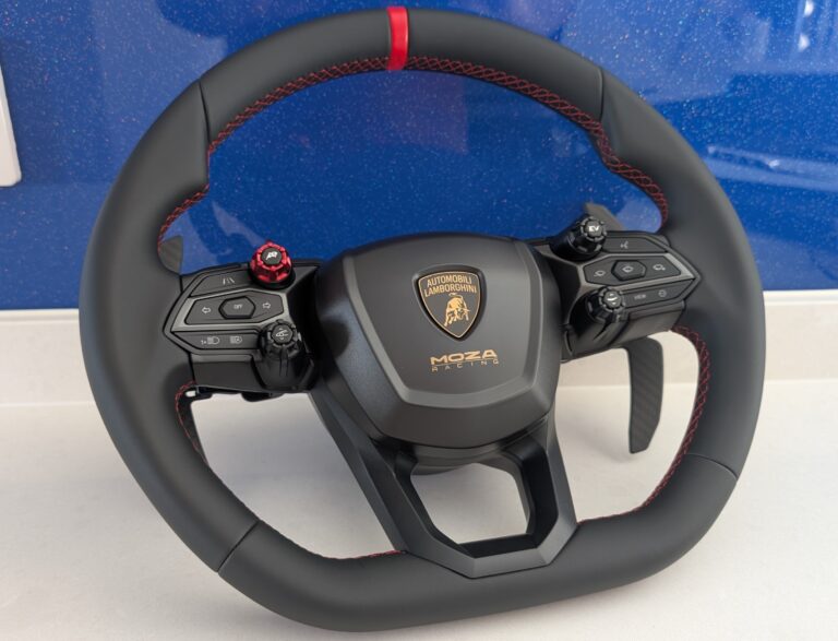 MOZA Lamborghini Revuelto steering wheel front view
