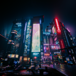 Cyberpunk 2077 Phantom Liberty Night City skyline at night