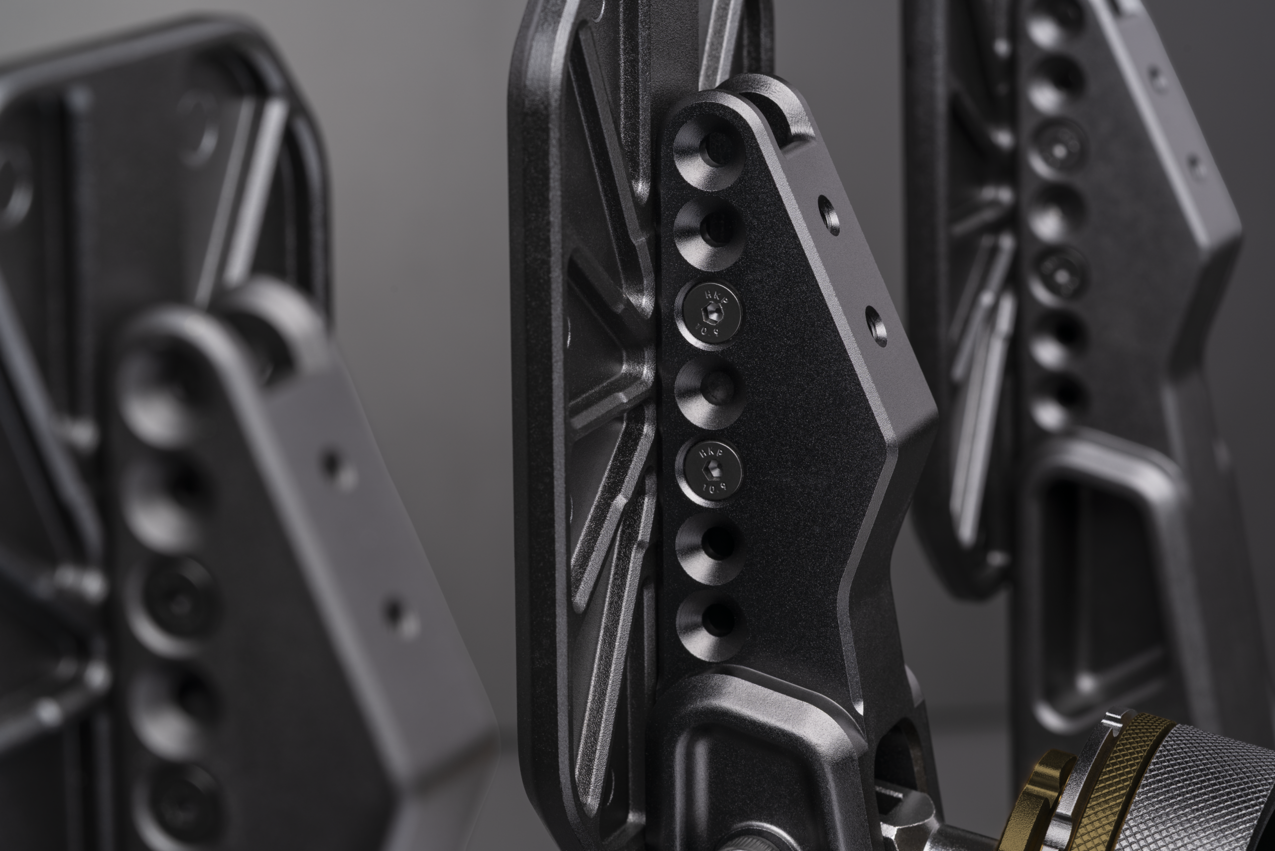 Fanatec Podium Pedals - close-up showing the ECCS elastomer compression control system on the brake