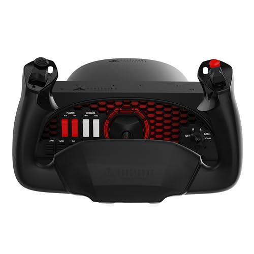 Honeycomb Alpha yoke and switch panel for flight simulator - black yoke with master switches and ignition