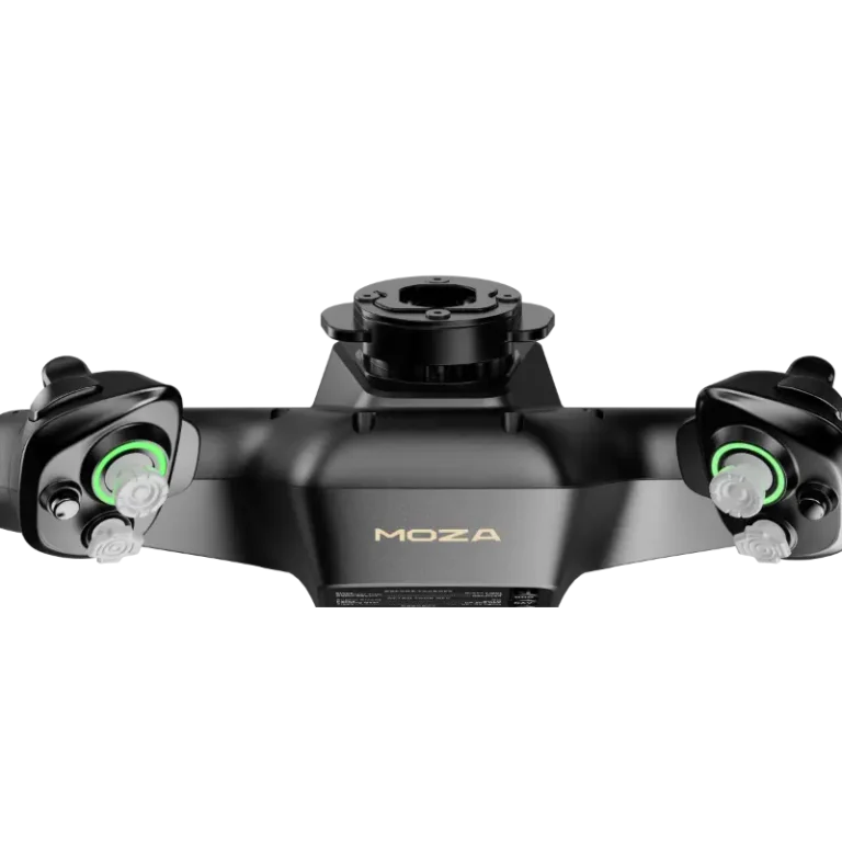 MOZA MFY Yoke side profile showing the quick-release aluminium mounting system