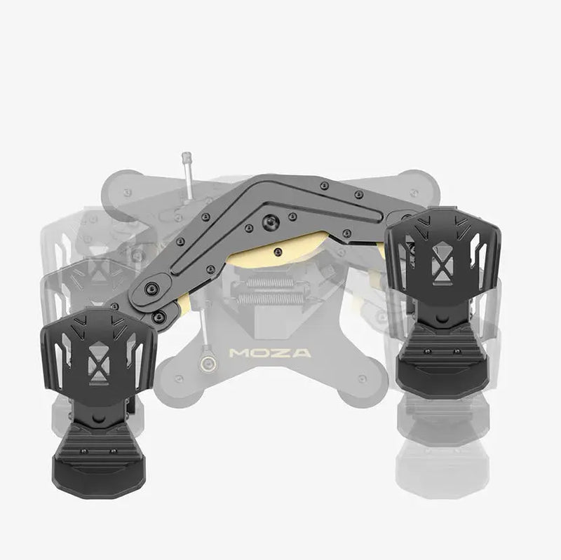MOZA MRP rudder pedals showing swing arm centre detent