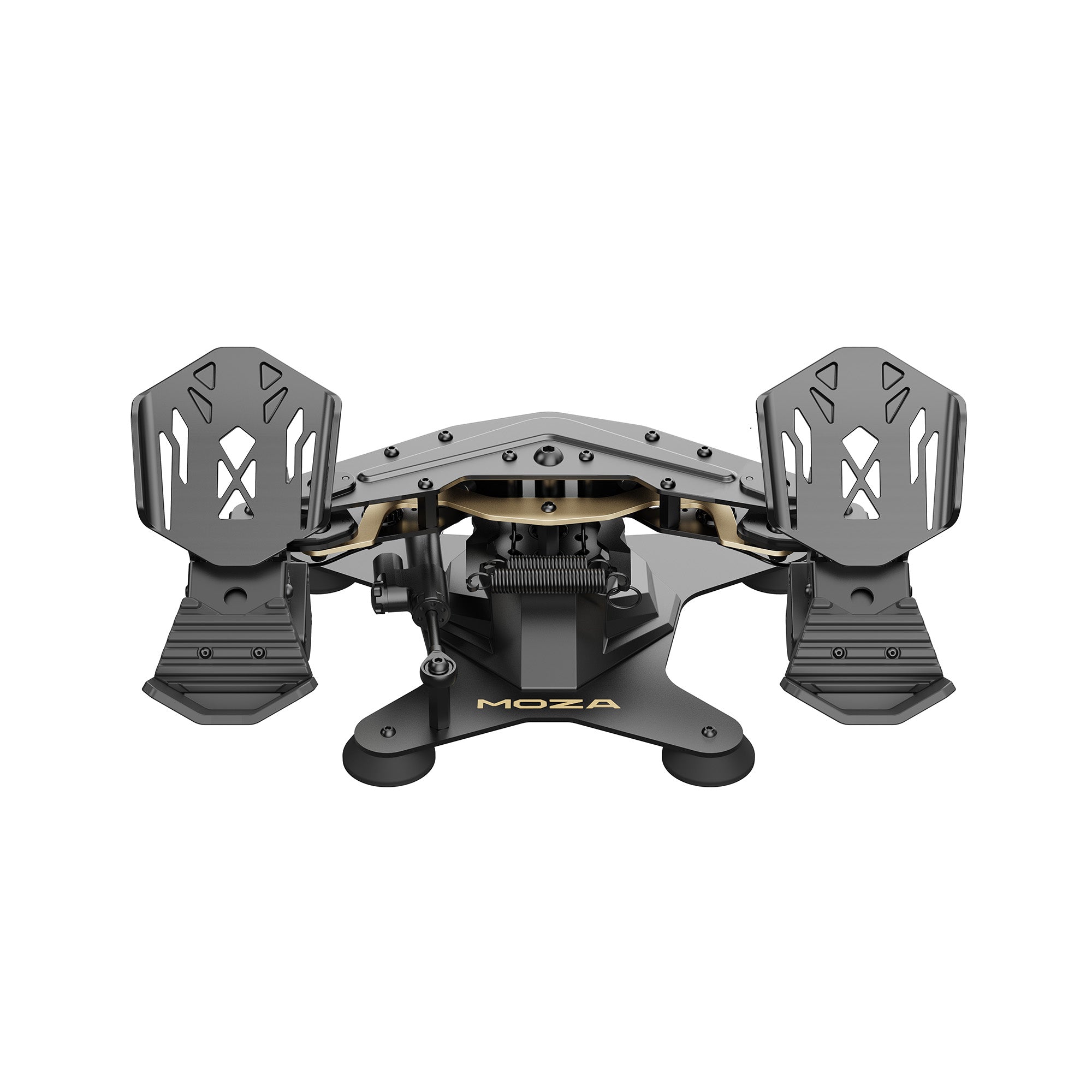MOZA MRP rudder pedals - all-metal frame with adjustable swing arm and braking sensors