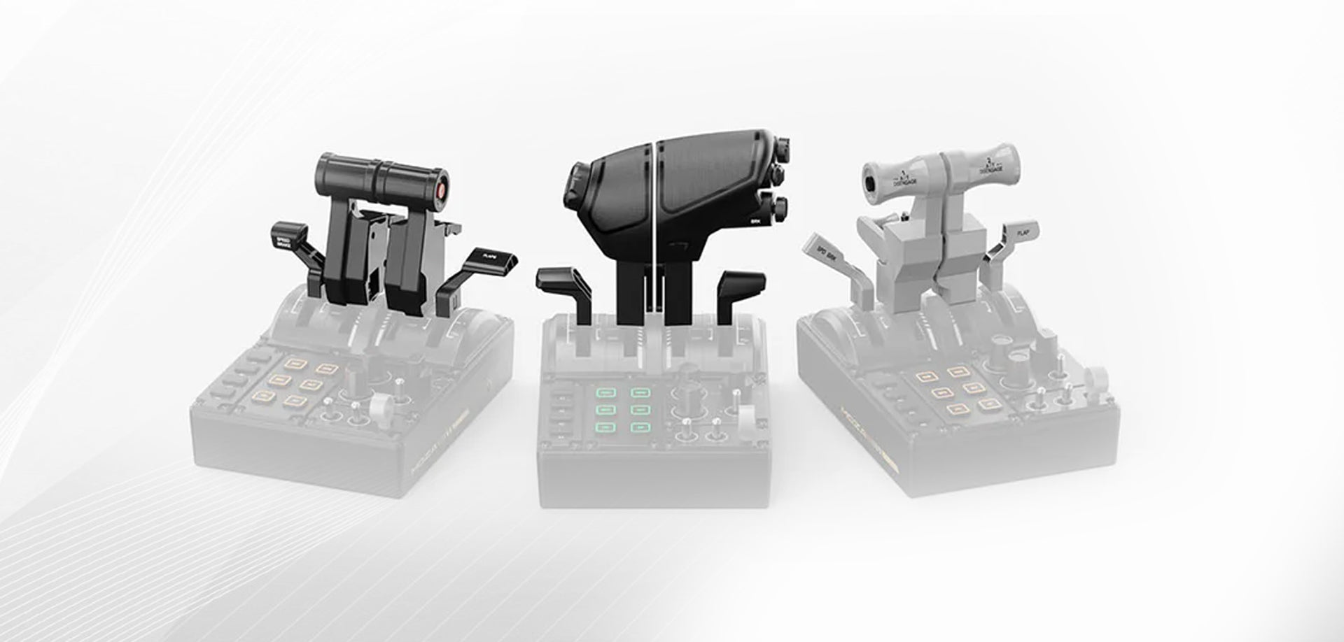 MOZA MTQ Throttle Quadrant with Boeing TQB levers installed