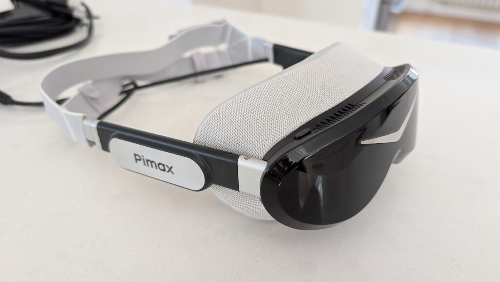 Pimax Dream Air side view on a white worktop