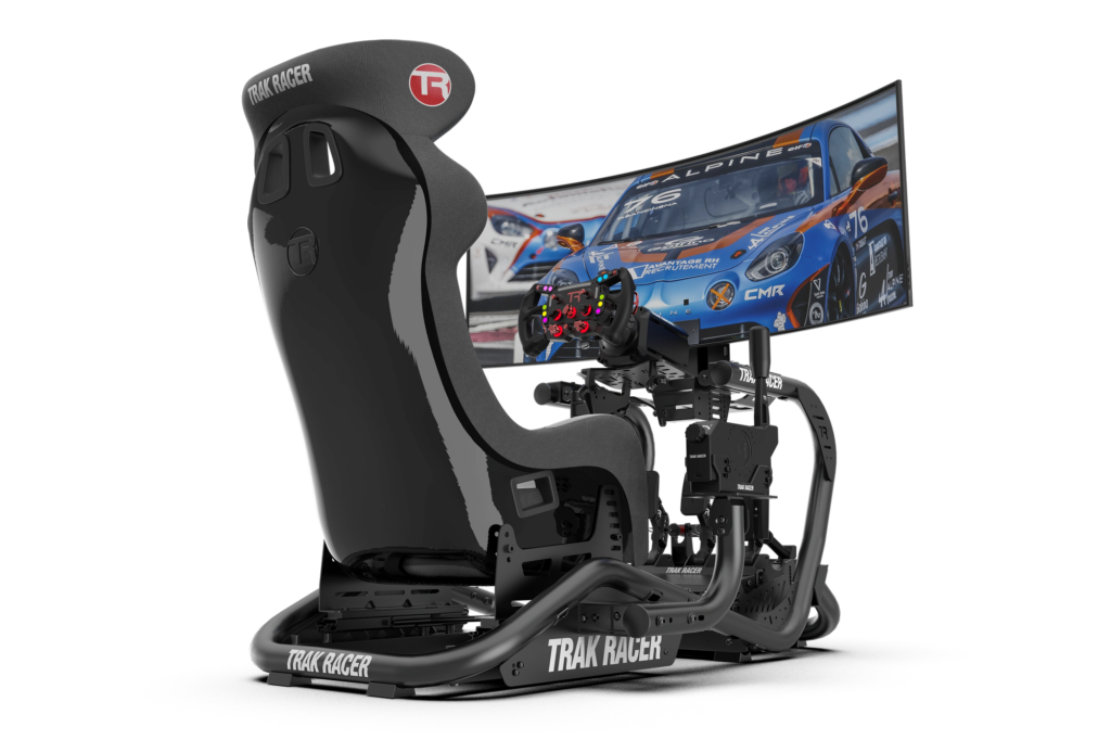 Trak Racer TR8 PRO V2 cockpit with seat, wheel and screen