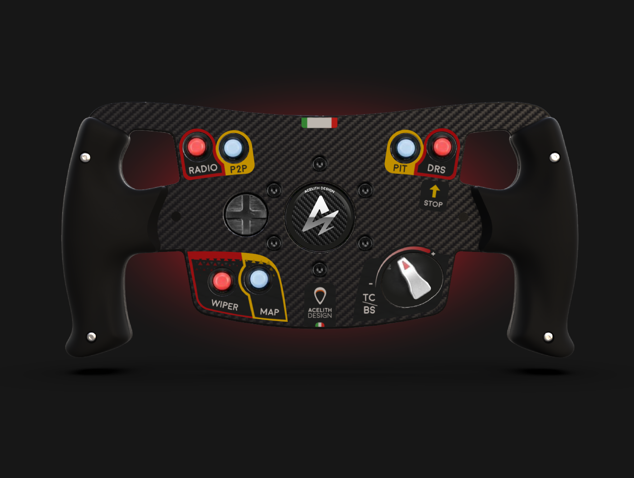 Acelith formula-style rim mod for a Thrustmaster T300
