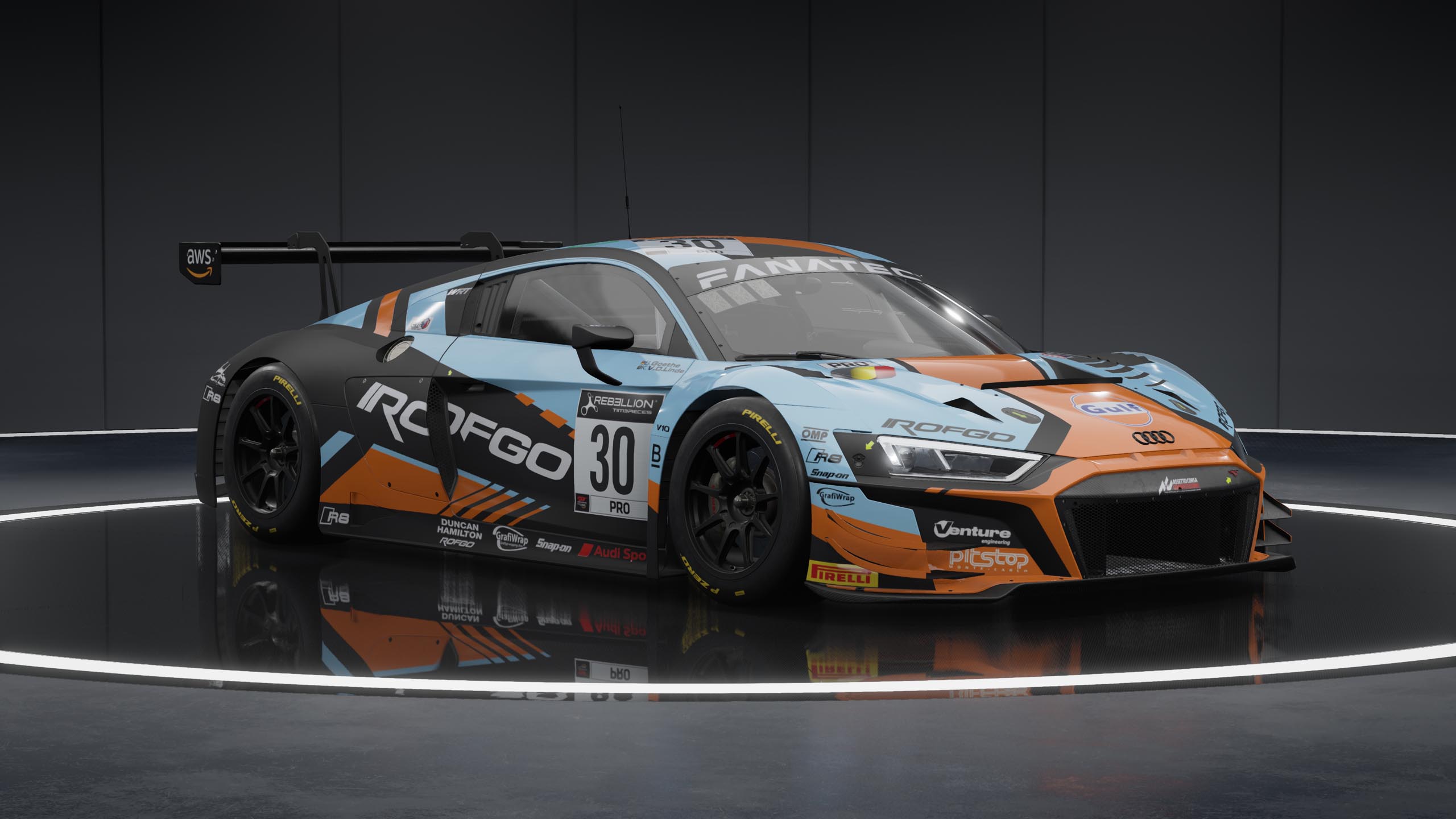 Audi R8 LMS Evo racing car in Assetto Corsa Competizione