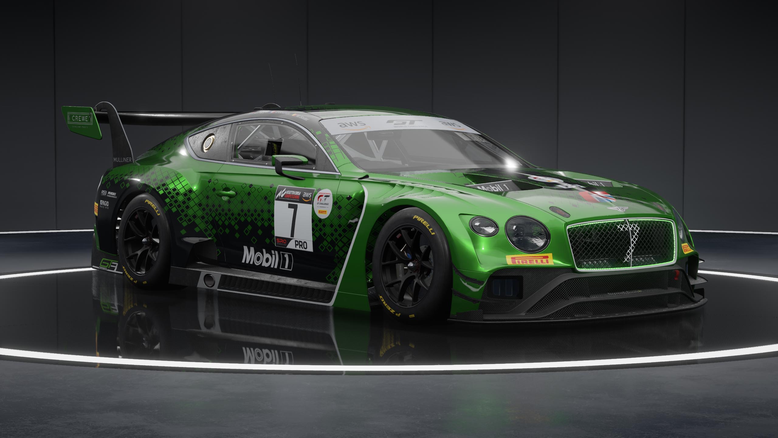 Bentley Continental GT3 racing car in Assetto Corsa Competizione