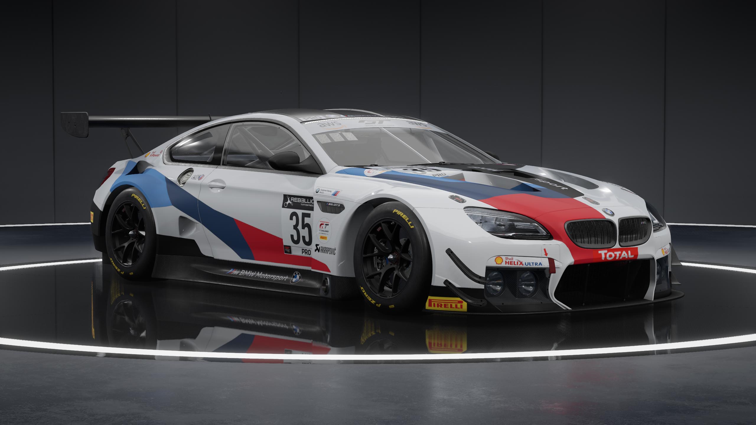 BMW M6 GT3 racing car in Assetto Corsa Competizione