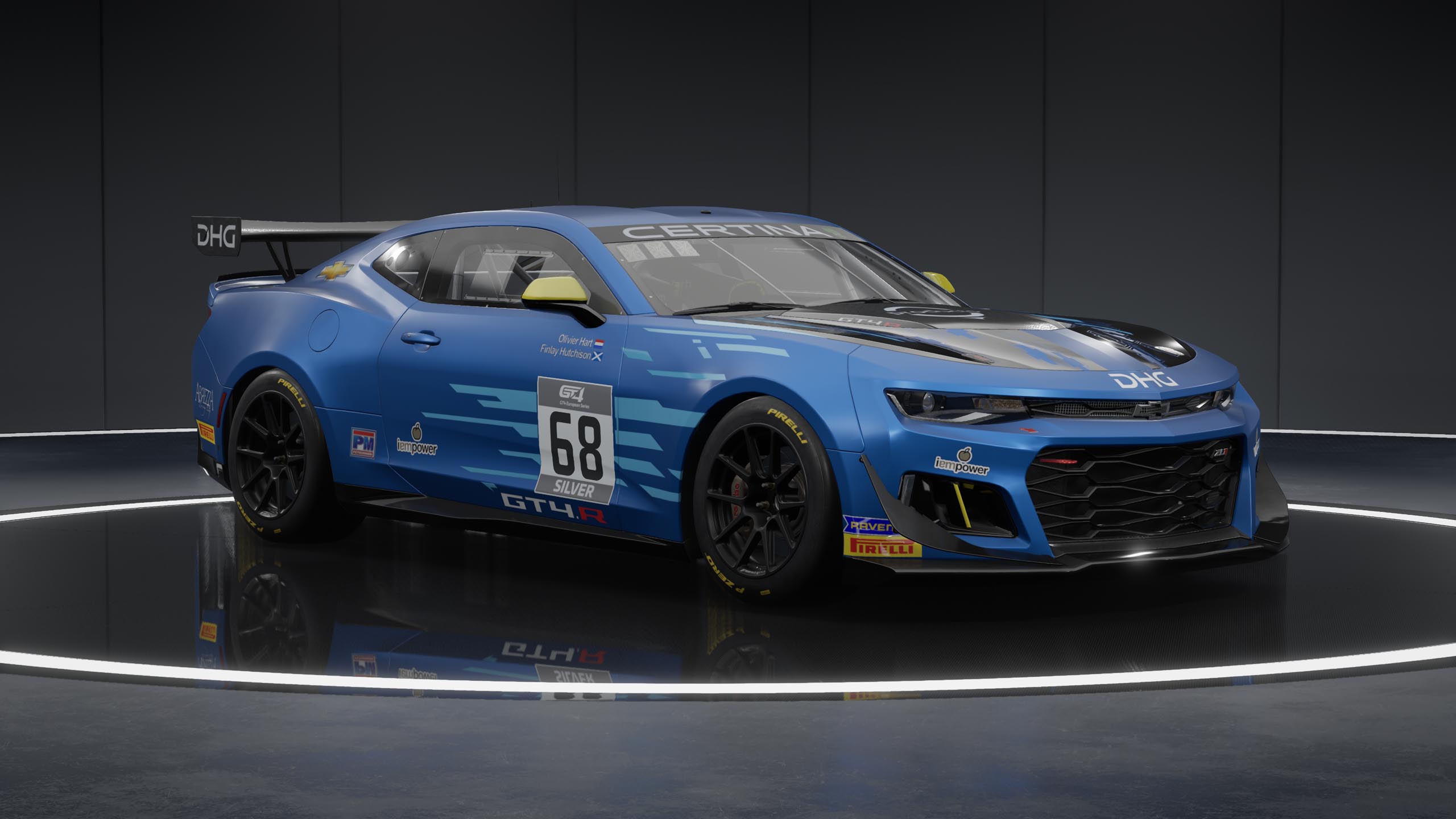 Chevrolet Camaro GT4.R racing car in Assetto Corsa Competizione