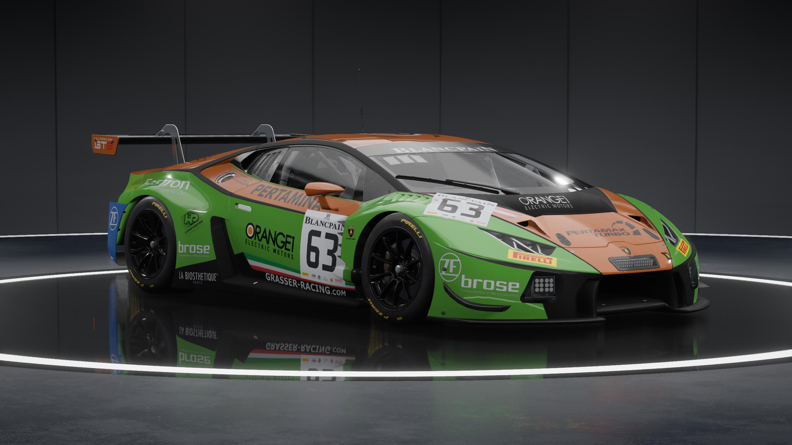 Lamborghini Huracán GT3 racing car in Assetto Corsa Competizione