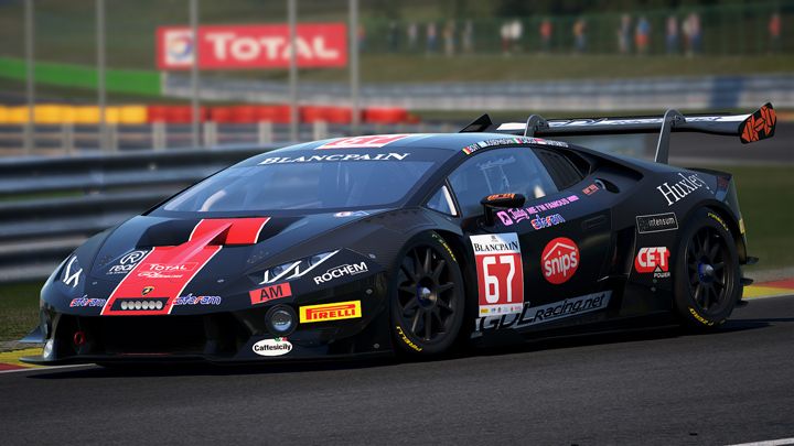Lamborghini Huracán Super Trofeo racing car in Assetto Corsa Competizione