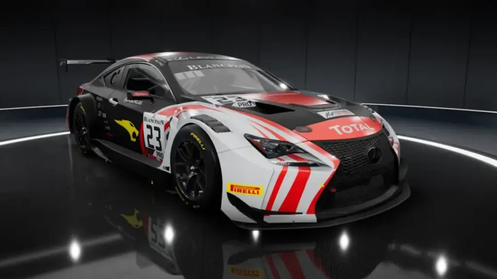 Lexus RC F GT3 racing car in Assetto Corsa Competizione