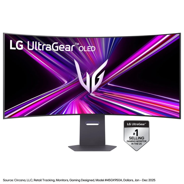LG UltraGear 45GX950A 45-inch WOLED 5K2K curved gaming monitor