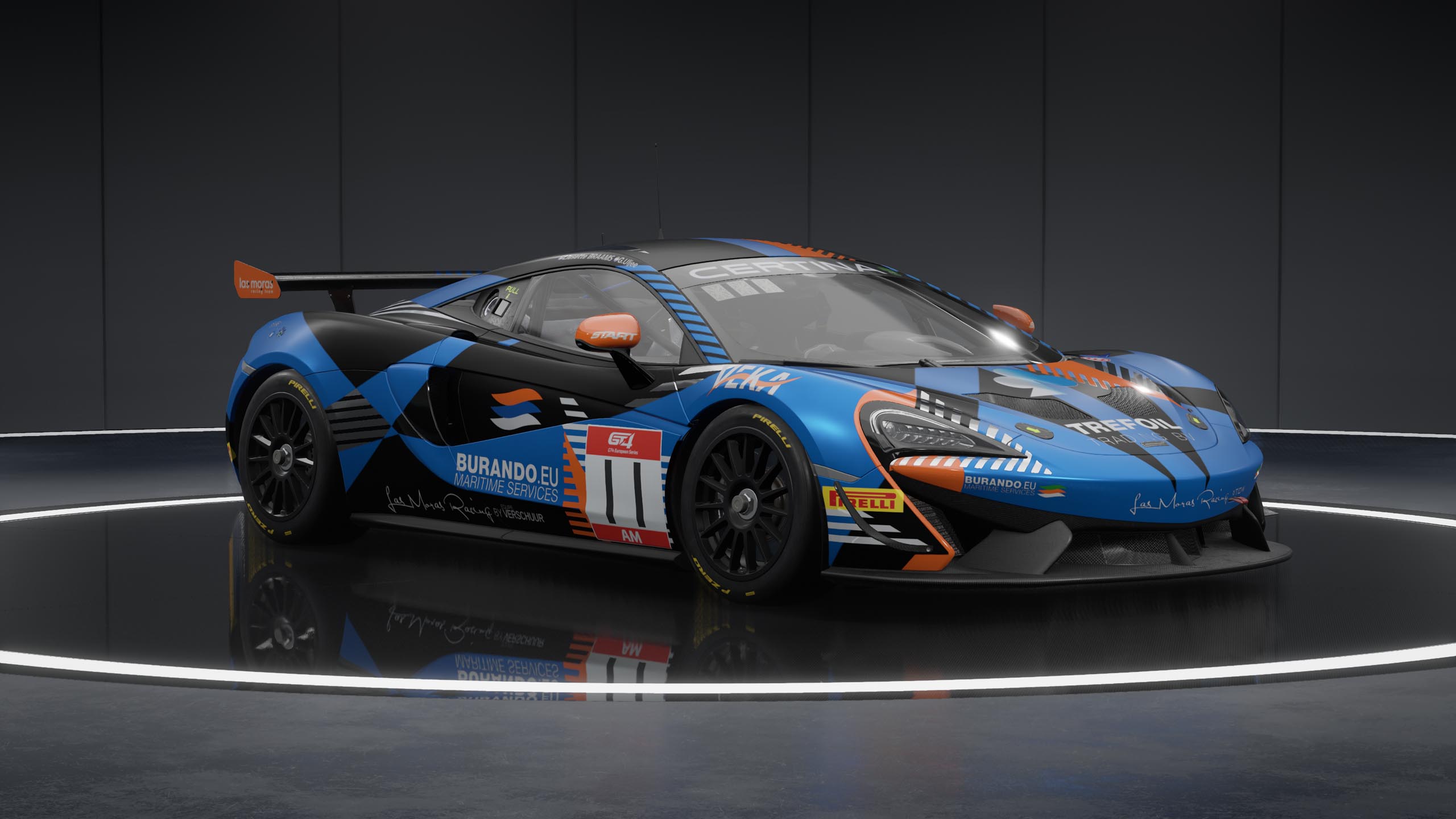 McLaren 570S GT4 racing car in Assetto Corsa Competizione