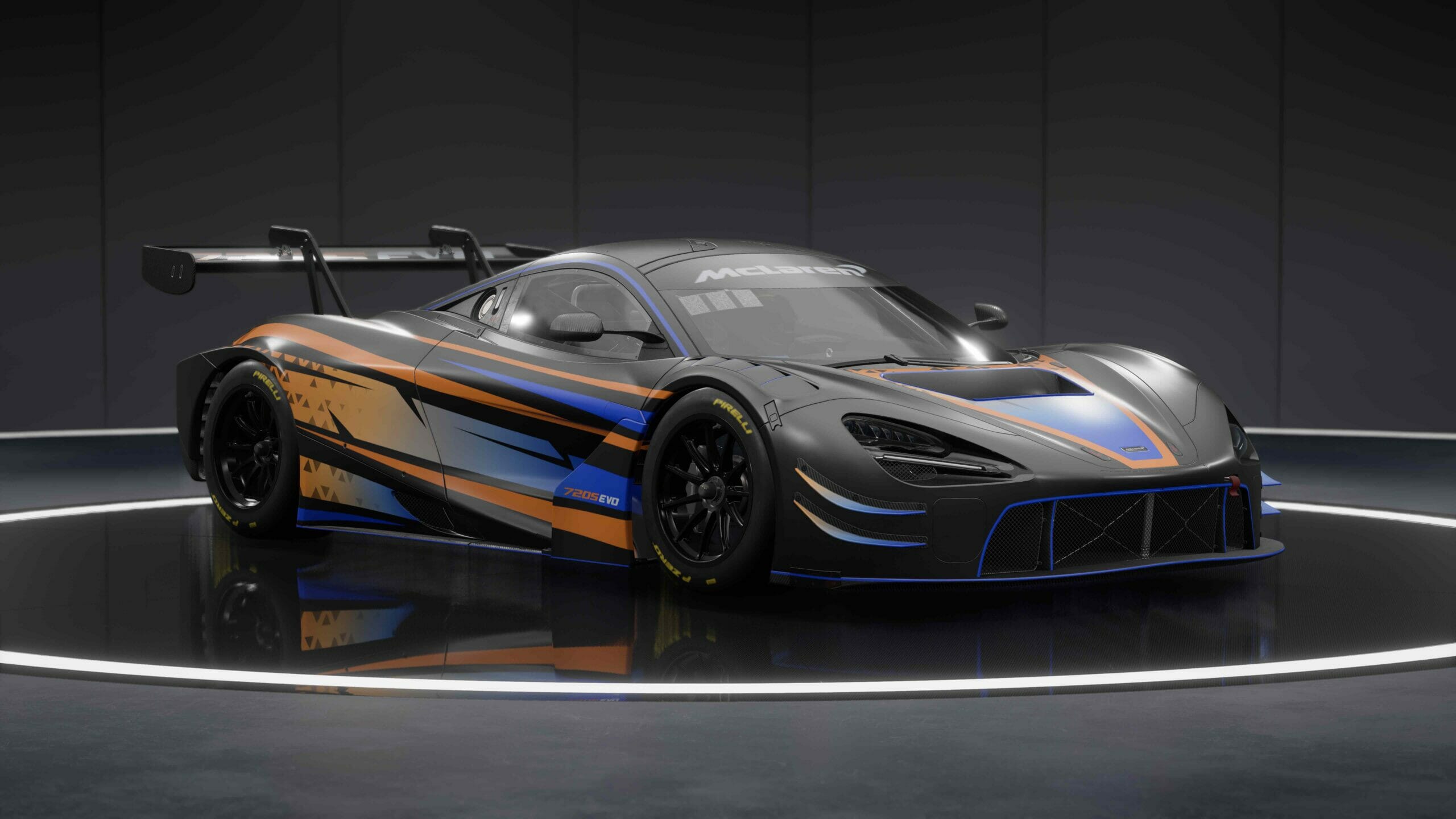 McLaren 720S GT3 Evo racing car in Assetto Corsa Competizione