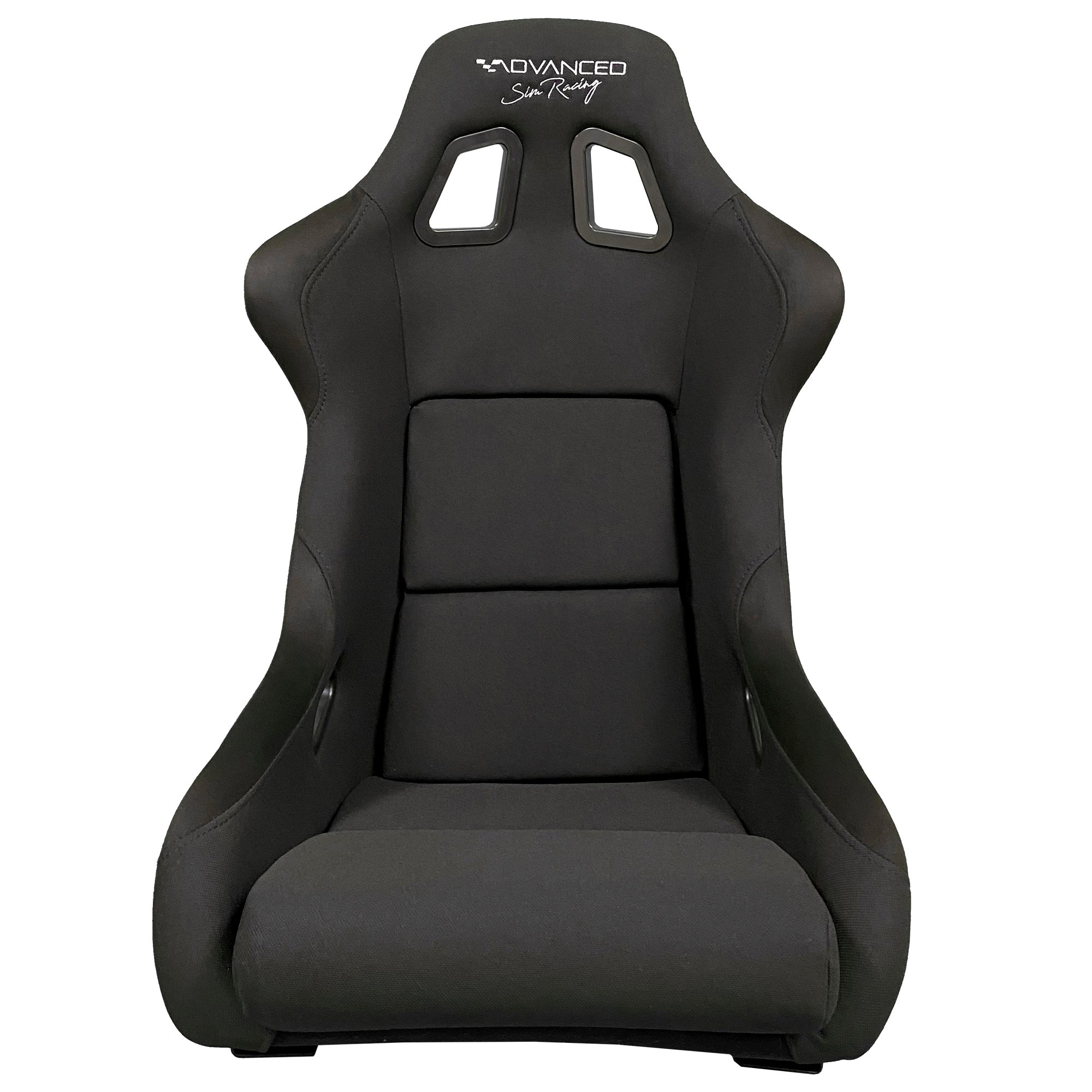 Advanced Sim Racing black fibreglass GT bucket seat