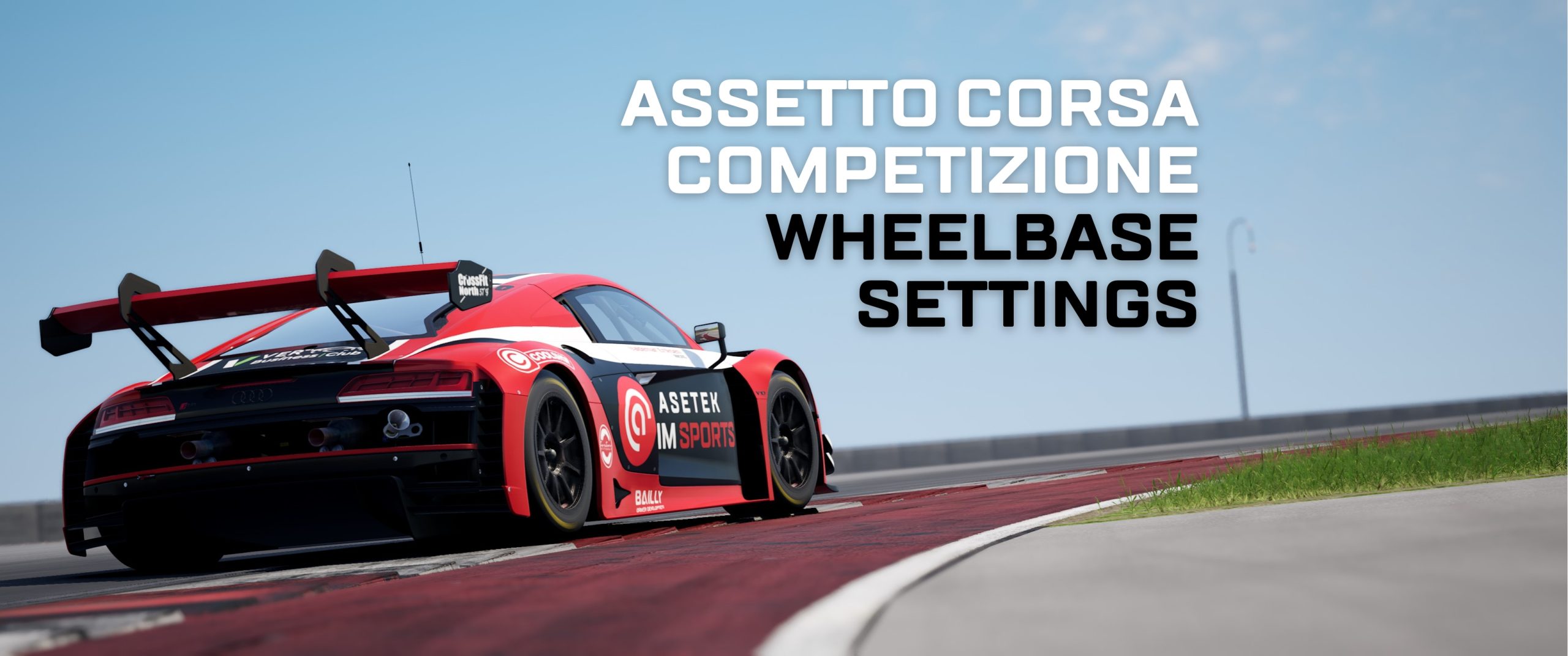 An Audi R8 GT3 in Asetek livery in Assetto Corsa Competizione, from the Asetek ACC wheelbase settings guide