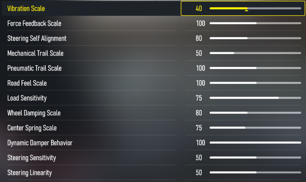 Forza Motorsport Wheel Settings: FFB by Brand