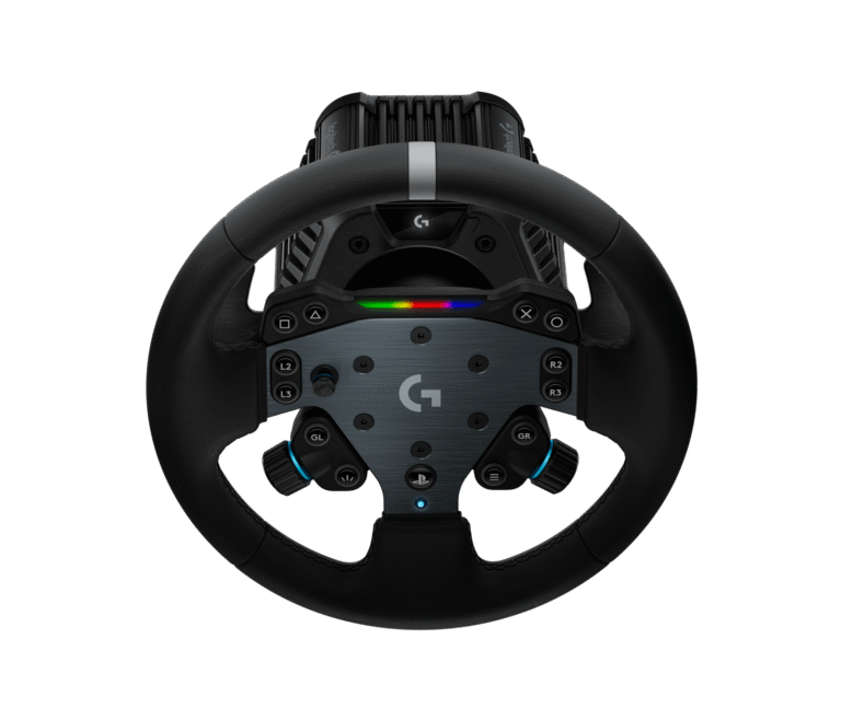 Logitech G RS50 System - direct drive base with the RS round wheel fitted