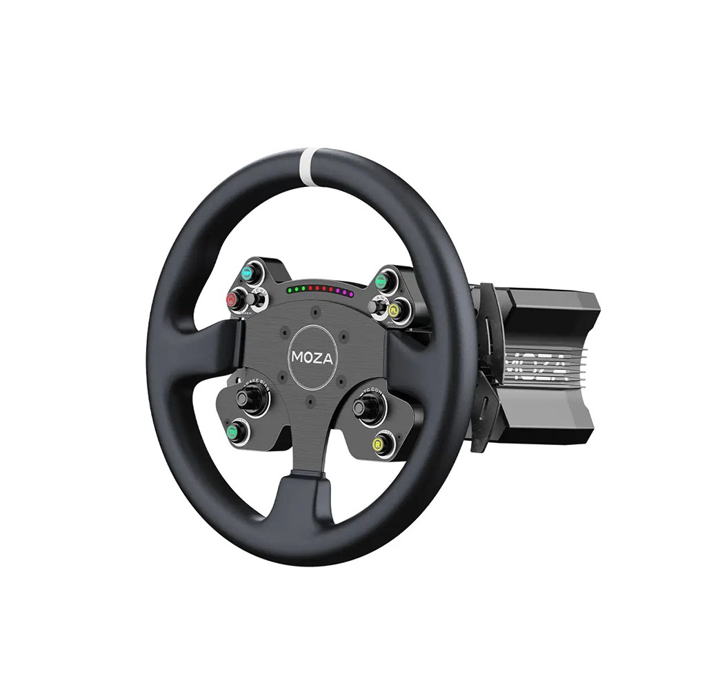 Moza R9 V3 wheel base with the CS V2P steering wheel