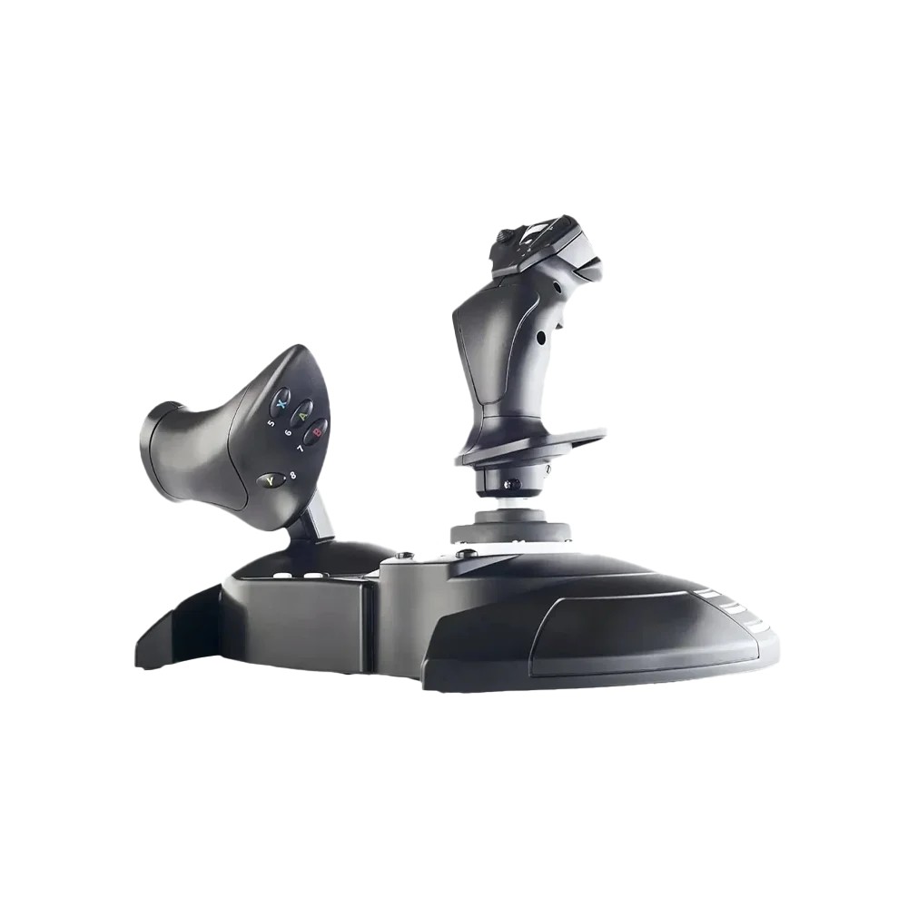 Thrustmaster T.Flight HOTAS One flight stick with its throttle attached to the base