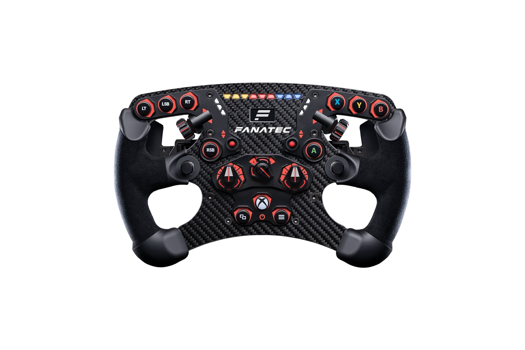 Fanatec ClubSport Steering Wheel Formula V2.5 X, a formula-style rim with a carbon fibre face