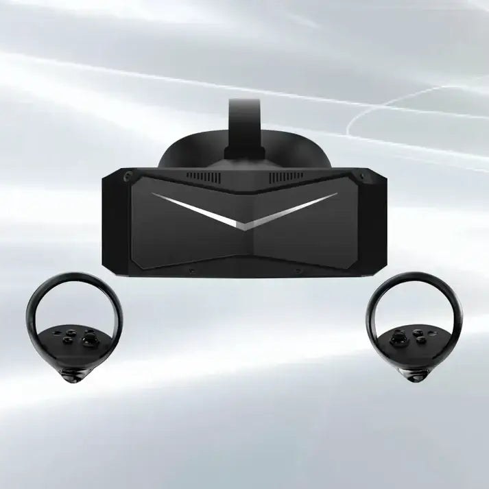 The Pimax Crystal Light front on between its two controllers