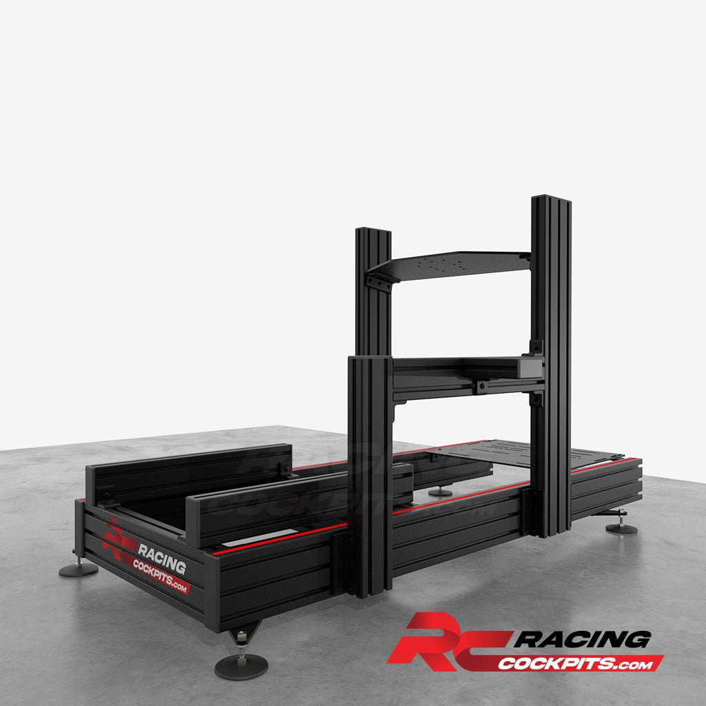 RCP Cockpit PRO aluminium frame with its steel wheel deck and pedal plate