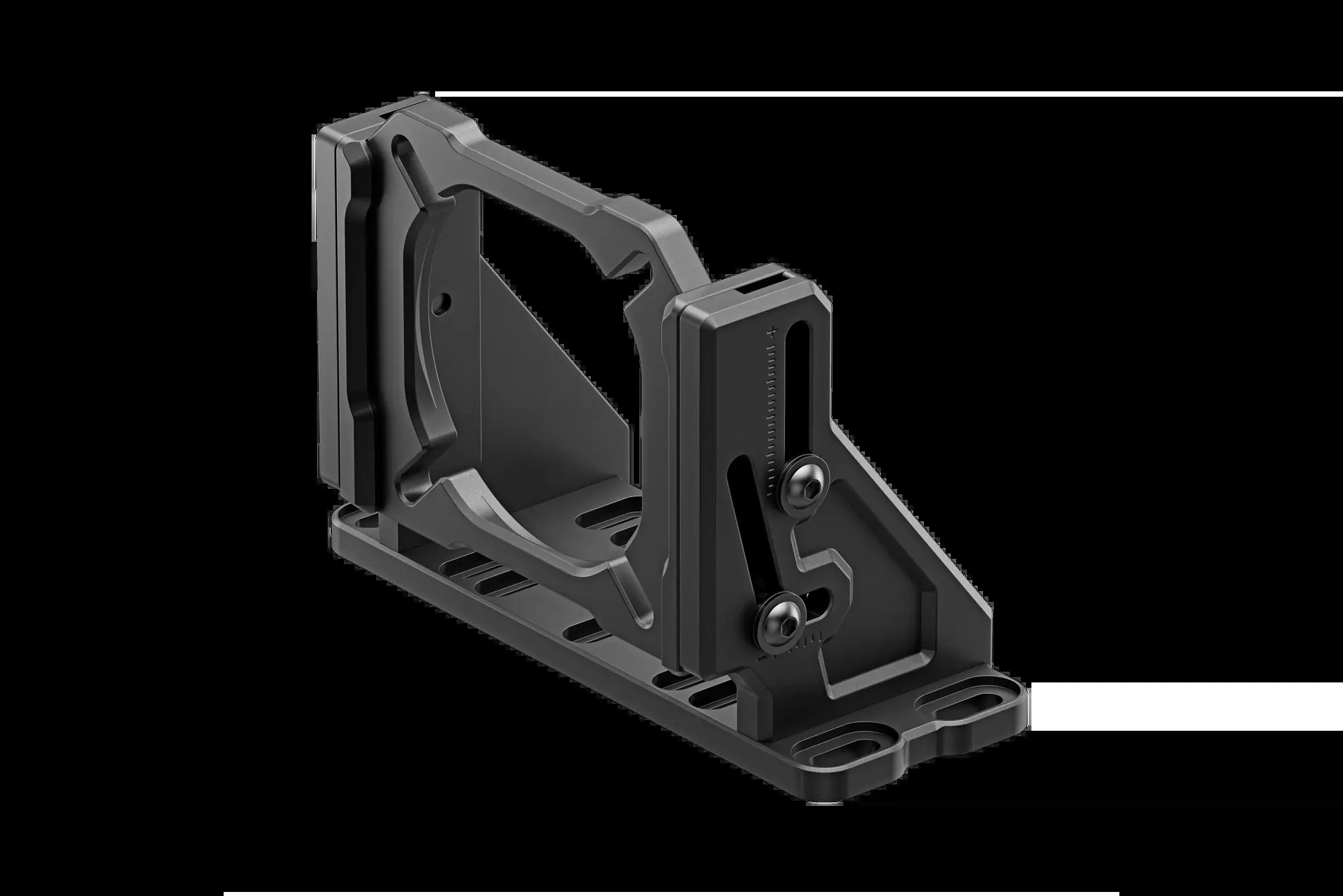 Simucube Wheelbase Mount v2 bracket in black aluminium